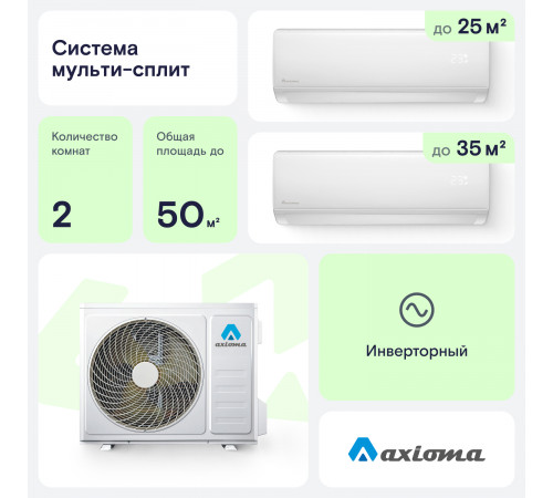 Мультисплит система Axioma ASB18M2Z1R/ASX09MHZ1R/ASX12MHZ1R Мультисплит система Axioma ASB18M2Z1R/ASX09MHZ1R/ASX12MHZ1R