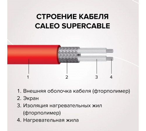 Нагревательная секция для теплого пола CALEO SUPERCABLE 18W 120м Нагревательная секция для теплого пола CALEO SUPERCABLE 18W 120м