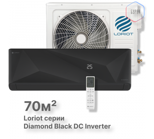 Инверторная сплит-система Loriot Diamond Black DC Inverter LAC-24MDI Инверторная сплит-система Loriot Diamond Black DC Inverter LAC-24MDI