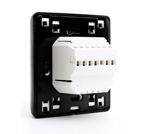 Терморегулятор комнатный/для теплого пола встраиваемый RTC 91.716 черный