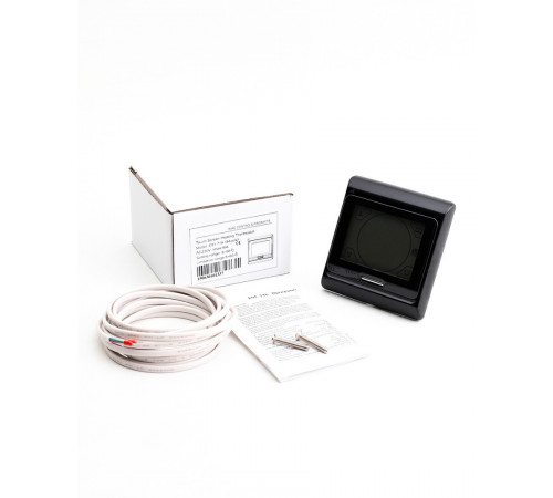 Терморегулятор комнатный/для теплого пола встраиваемый RTC 91.716 черный