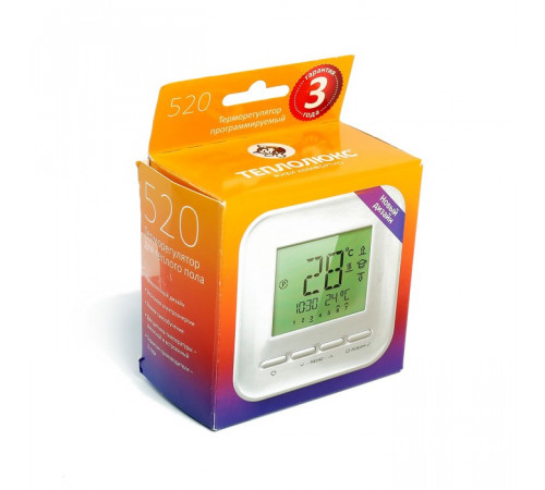 Терморегулятор для теплого пола ТЕПЛОЛЮКС 520 белый