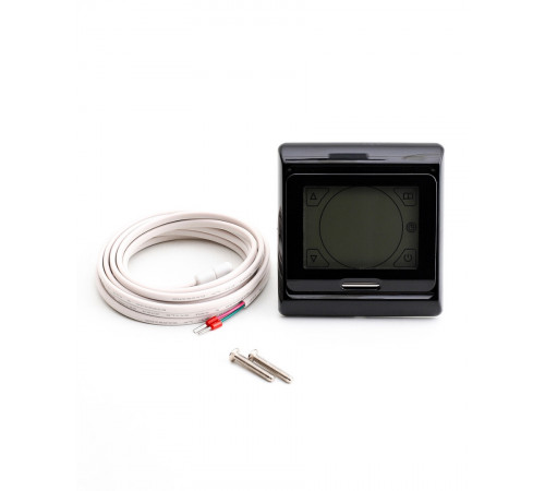 Терморегулятор комнатный/для теплого пола встраиваемый RTC 91.716 черный