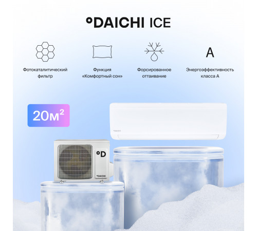 Настенная сплит-система Daichi Ice ICE20AVQ1-1/ICE20FV1-1 Настенная сплит-система Daichi Ice ICE20AVQ1-1/ICE20FV1-1