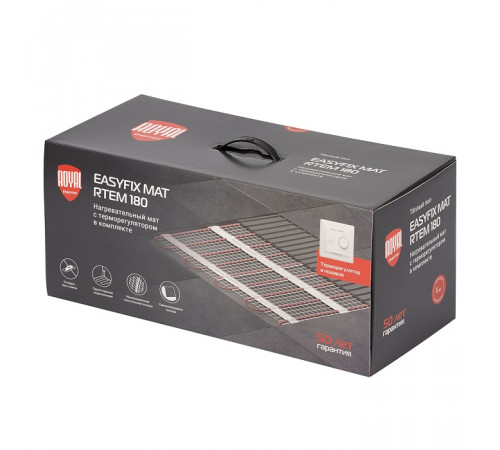Комплект теплого пола Royal Thermo EasyFix Mat RTEM 2-180-6 с терморегулятором Basic Комплект теплого пола Royal Thermo EasyFix Mat RTEM 2-180-6 с терморегулятором Basic