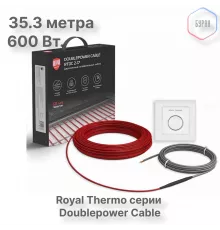 Кабель нагревательный Royal Thermo RTDC 2-17-600 с терморегулятором RTO-16