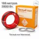 Теплый пол кабельный (Теплолюкс) Warmstad WSS 186 м 2800 Вт (15.6-18.7 кв.м.)