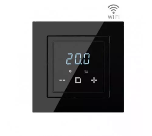 Терморегулятор для теплого пола Russian Heat 6000D Wi-Fi черный Терморегулятор для теплого пола Russian Heat 6000D Wi-Fi черный