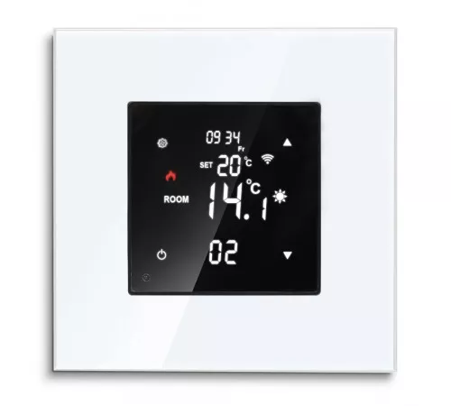 Терморегулятор WarmLife Elec Glass Wi-Fi белый Терморегулятор WarmLife Elec Glass Wi-Fi белый