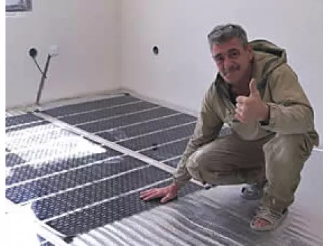 Комната будет обогреваться теплым полом