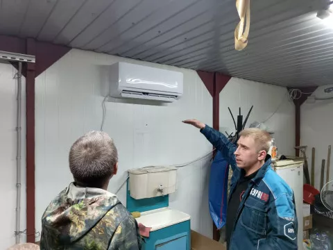 Быстрая установка кондиционера в вагончике охранника: сплит-система MDV для комфортного климата