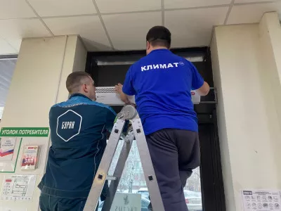 Установка тепловой завесы LORIOT LTZ-6.0 S в продуктовом магазине компанией 