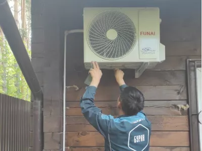 Установка кондиционера TM Funai Shogun в доме Сергея Валентиновича (Матвеевка)