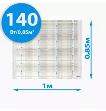 Секции тёплого пола РИМ MEDIUM - 140Вт/0,85м² на отрез