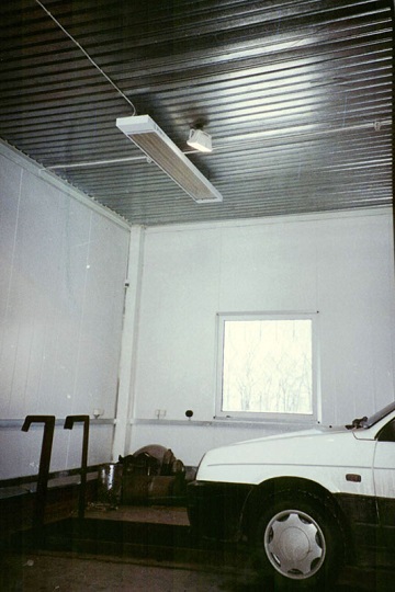 Инфракрасное отопление гаража